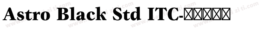 Astro Black Std ITC字体转换